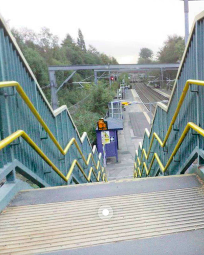 Eccles Station steps